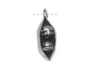 Green Girl Studios Pendant 25mm 2 Peas In A Pod 1 Piece Pewter