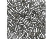 Toho Bugle Tube Beads Size 1 2x3mm Silver Lined Gray 8 Grams