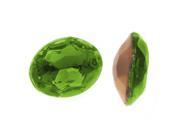 Czech Glass Table Cut Oval Chatons Pointed Foiled Back Olivine 10x8mm 4