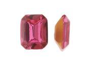 Czech Glass Table Cut Octagon Chatons Pointed Foiled Back Rose 8x10mm 4