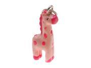 Hand Painted 3D Resin Charm Geronimo The Giraffe Pink 22mm 1