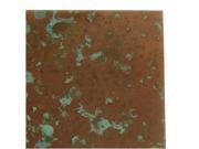 Lillypilly Copper Sheet Metal Rectangle Rojo Patina 36 Gauge 3x6 Inch