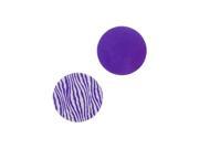 Lillypilly Aluminum Circle Stamping Purple W Zebra Print 16mm 2