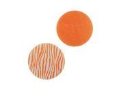 Lillypilly Aluminum Circle Stamping Orange W Zebra Print 19mm 2