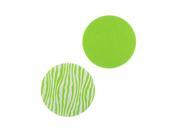 Lillypilly Aluminum Circle Stamping Lime Green W Zebra Print 19mm 2