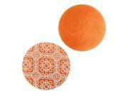 Lillypilly Aluminum Circle Stamping Orange W Spanish Tile Pattern 25mm 2