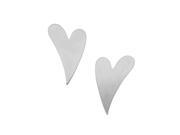 Silver Color Nickel Alloy Artisan Heart Blanks 25.5x16.5mm 24 Gauge 2