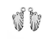 Antiqued Silver Lead Free Charm Flying Ghost Halloween 24mm 2