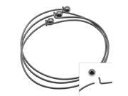 Gun Metal Plated Wire Beading Bracelet With Ball Add A Bead 3 Bracelets