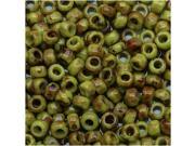 Toho Round Seed Beads 8 0 Y310 Hybrid Sour Apple Picasso 8 Grams