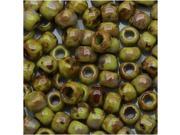 Toho Round Seed Beads 6 0 Y310 Hybrid Sour Apple Picasso 8 Grams