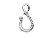 Antiqued Silver Plated Lead Free Pewter Twisted Hook Clasp 12x25mm 1 Piece
