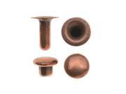 Antiqued Copper Plated Double Round Cap Compression Rivet Set 6.5mm 10 Pieces
