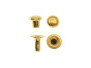 22K Gold Plated Brass Double Round Cap Compression Rivet Set 4mm 10 Pieces