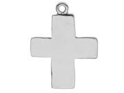 Nunn Design Charm Hammered Cross 21x27.5mm 1 Piece Bright Silver