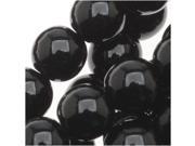 Czech Glass Druk Round 6mm Jet Black 50 Beads