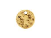 Nunn Design Flat Tag Hammered Circle 12.5mm 1 Piece Antiqued Gold