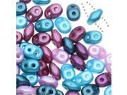 Czech Glass SuperDuo 2 Hole Seed Beads 2x5mm 24g Tube Victorian Elegance