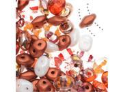 Czech Glass SuperDuo 2 Hole Seed Beads 2x5mm 24 Gram Tube Autumn Fire