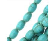 Turquoise Gemstone Beads Barrels 4.5x6.5mm 15.5 Inch Strand Aqua Blue