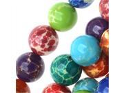 Impression Jasper Gemstone Beads Round 8mm 15 Inch Strand Multi Color