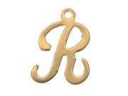 Lightweight Brass Alphabet Charms Initial Letter R 12mm 1 Piece Brass