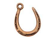 Nunn Design Charm 14x19.5mm Lucky Horseshoe 1 Piece Antiqued Copper