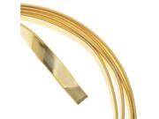 Artistic Wire Flat Craft Wire 5mm 21 Gauge Thick 3 Foot Coil Gold Color