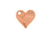 Nunn Design Flat Tag Hammered Heart 12x12.5mm 1 Piece Antiqued Copper