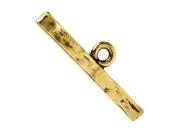 Nunn Design Toggle Clasp Hammered Toggle Bar 28mm 1 Pc Antiqued Gold