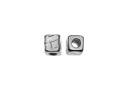 TierraCast Pewter Spacer Beads Textured Cube 4.5mm 2 Pcs Antiqued Pewter
