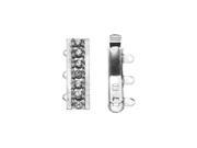 Elegant Elements 3 Strand Box Clasp with Swarovski Crystals 22x10mm Rhodium