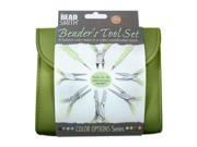 Beadsmith Dark Green Jewelers Tools 8Pc Plier Kit W Case 1 Set