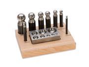 Beadaholique Dapping Set 8 Punches with Wooden Block