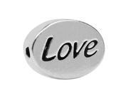 Lead Free Pewter Message Bead Love Heart 11x8mm 1 Pc Antiqued Silver