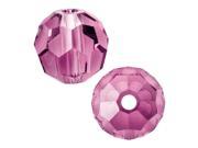 Swarovski Crystal 5000 Round Beads 6mm 10 Pieces Rose Satin