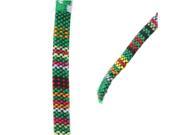 Multi Colored Cotton Cord Flat Woven Strands 5x2mm 3 Feet Green Mix