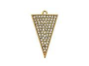 Beadelle Crystal Pendant Triangle 17x30mm 1 Piece Gold Crystal