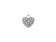 Beadelle Crystal Mini Charm Heart 10x11mm 1 Piece Silver Crystal