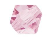 Czech Crystal Bicone Beads 6mm Light Rose Pink 20