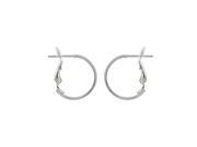 Leverback Earring Hoops 17x15.5mm 10 Pieces Silver Plated
