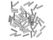 Tube Crimp Beads 2mm Diameter 5mm Long 50 Pieces Silver Plated