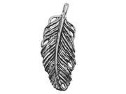 Green Girl Studios Pendant Link 48.7mm Feather 1 Piece Pewter