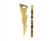 Nunn Design Flat Tag Charm Lightning Bolt 20mm Antiqued Gold Plated