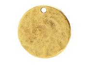 Nunn Design Flat Tag Hammered Circle 20.5mm 1 Piece Antiqued Gold