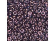 Toho Demi Round Seed Beads Thin 8 0 3mm Size 7.4 Grams 201 Gold Lustered Amethyst