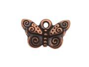Copper Plated Pewter Spiral Butterfly Charm 15mm 1