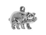 Green Girl Studios Pendant Chubby Pig 10.5x22mm 1 Piece Lead Free Pewter