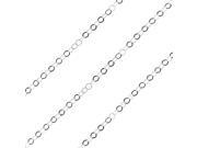 Bulk Cable Chain Open Round Flattened Links 3.5mm Diameter 25 Foot Spool Sterling Silver