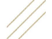 Bulk Cable Chain Flat Oval Links 1.4mm 25 Foot Spool 14K Gold Filled